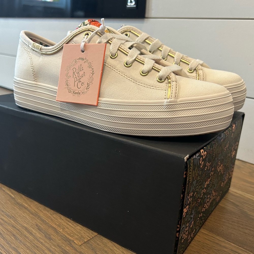 Keds x Rifle Paper Co. Triple Kick Blossom Lace Up